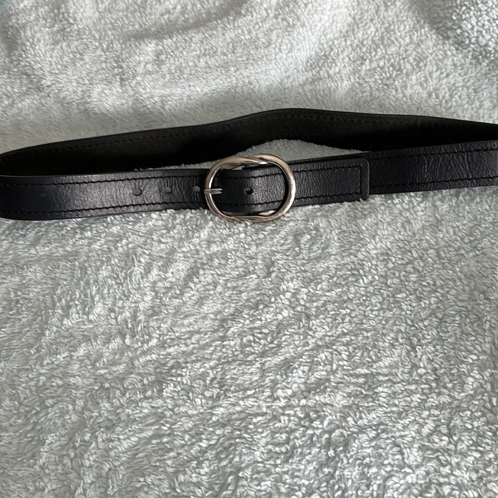 BLACK LEATHER BELT